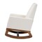 Baxton Studio Yashiya MidCentury Modern OffWhite Boucle Upholstered and Walnut Brown Finished Wood Rocking Chair 225-12925-ZORO - alternate 9